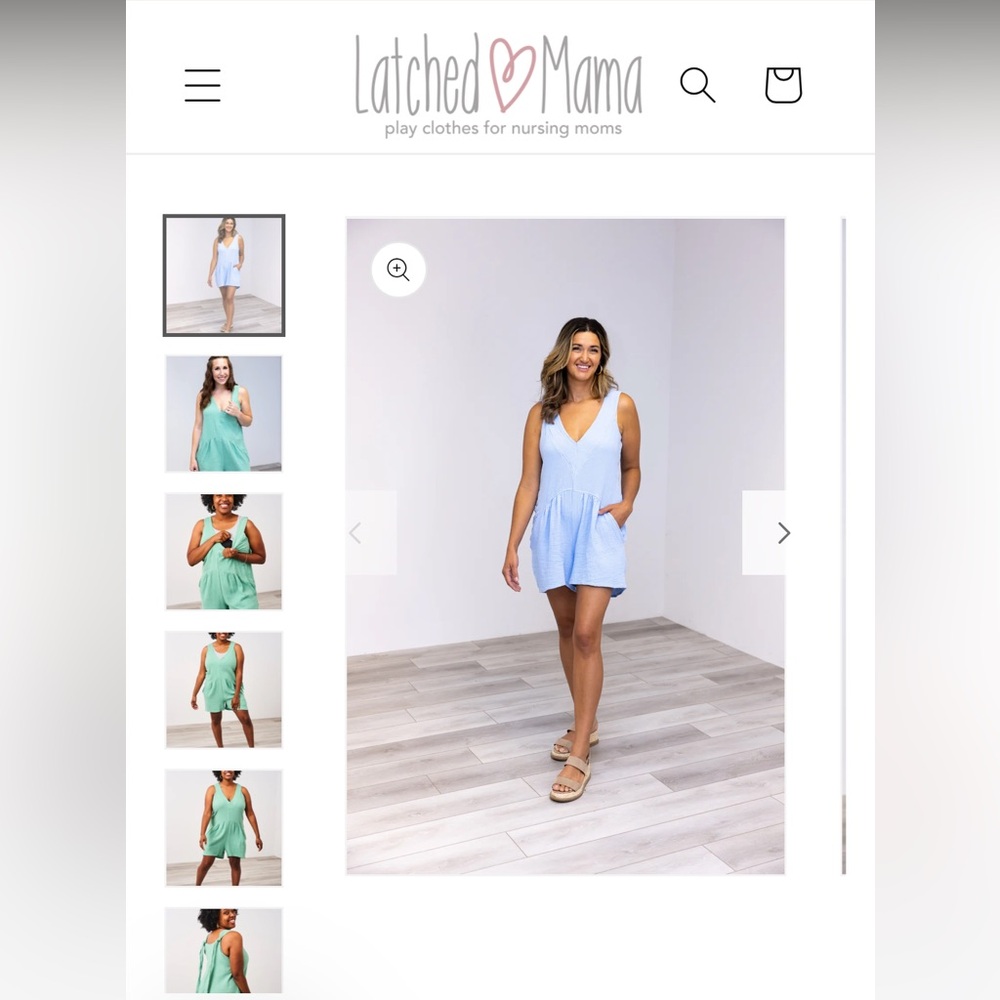 Latched Mama Black Romper